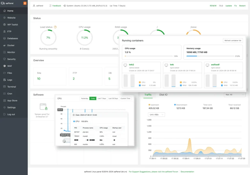 aaPanel là gì? So sánh aapanel vs cpanel/Control Panel